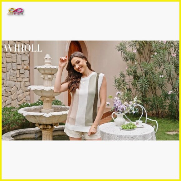 Cropped Ribbed Tank Top Buttery Soft Knit Crew Neck Sleeveless Chic - Picture 7 of 7